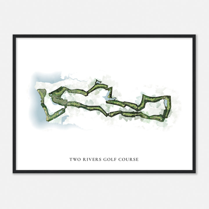 Print of Two Rivers Golf Course Classic Map