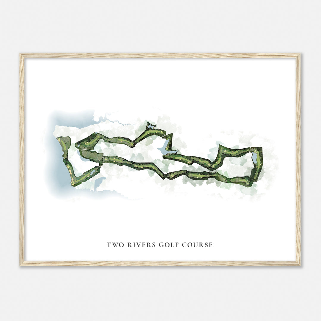 Print of Two Rivers Golf Course Classic Map