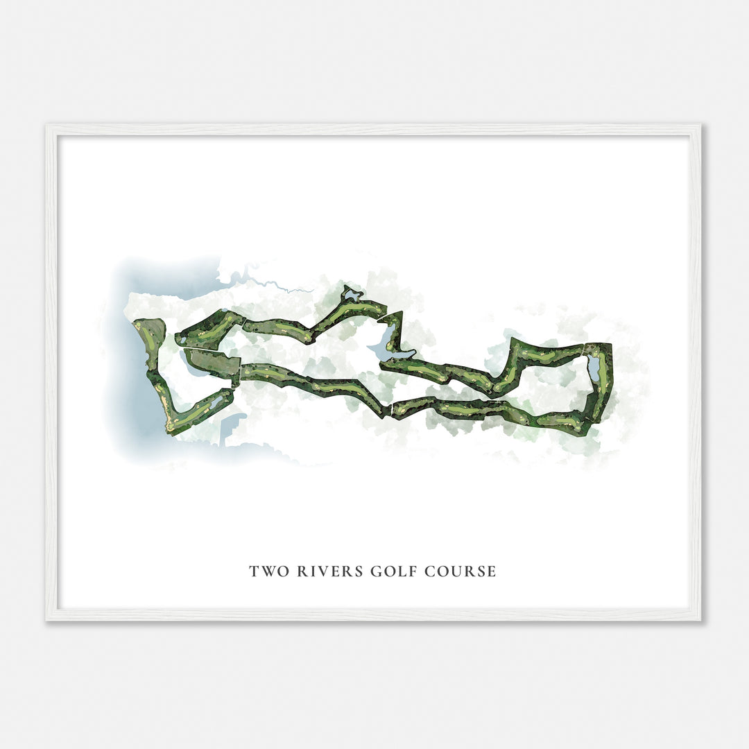 Print of Two Rivers Golf Course Classic Map