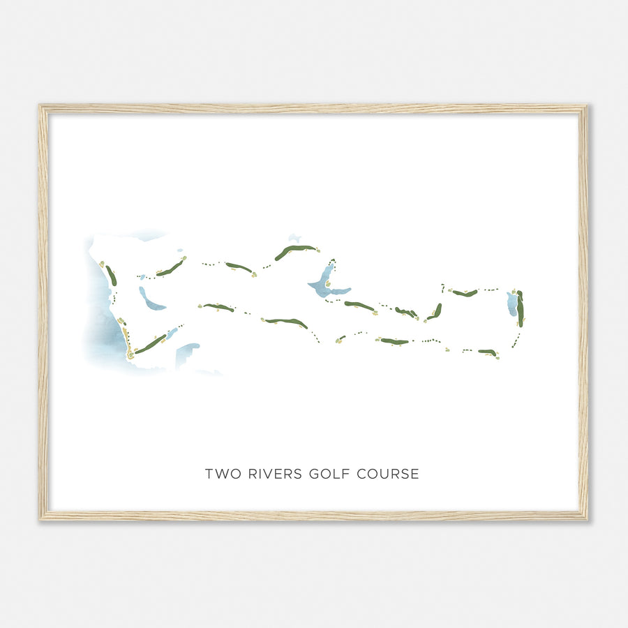 Print of Two Rivers Golf Course Modern Map