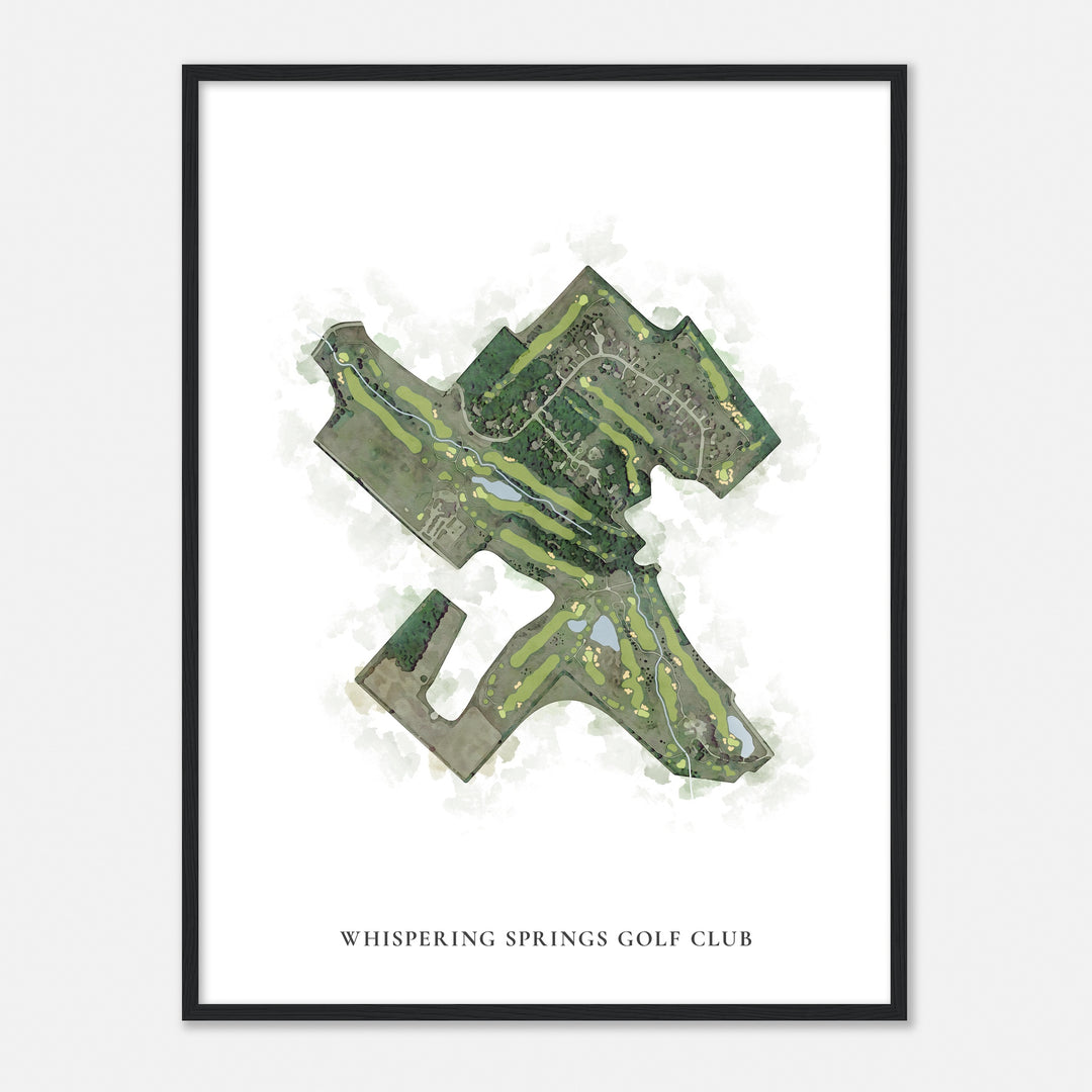 Print of Whispering Springs Golf Club Classic Map