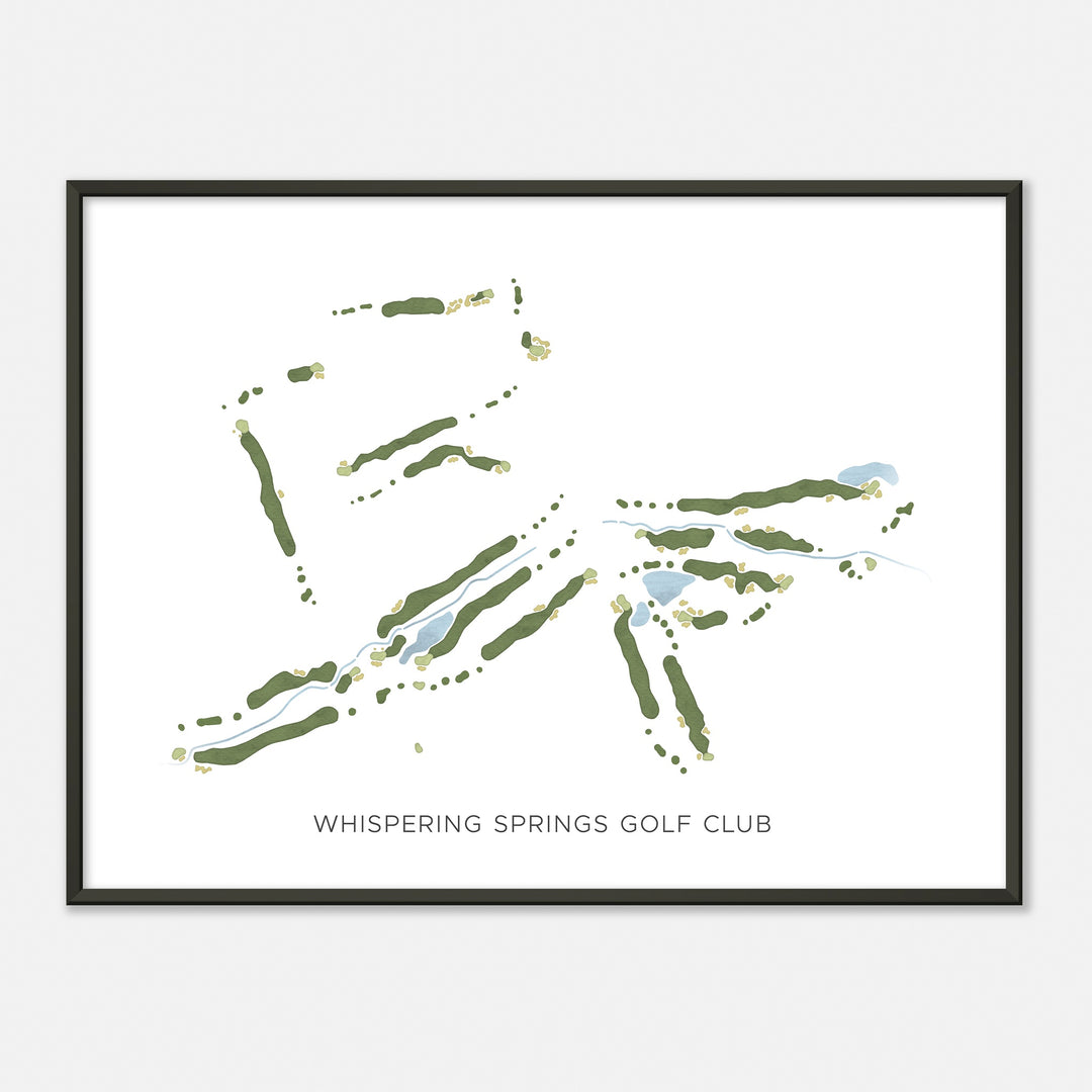 Print of Whispering Springs Golf Club Modern Map