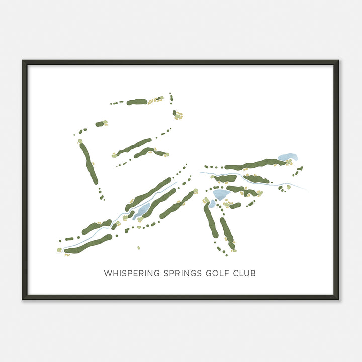 Print of Whispering Springs Golf Club Modern Map