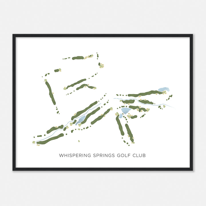 Print of Whispering Springs Golf Club Modern Map