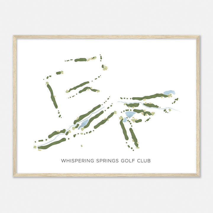 Print of Whispering Springs Golf Club Modern Map