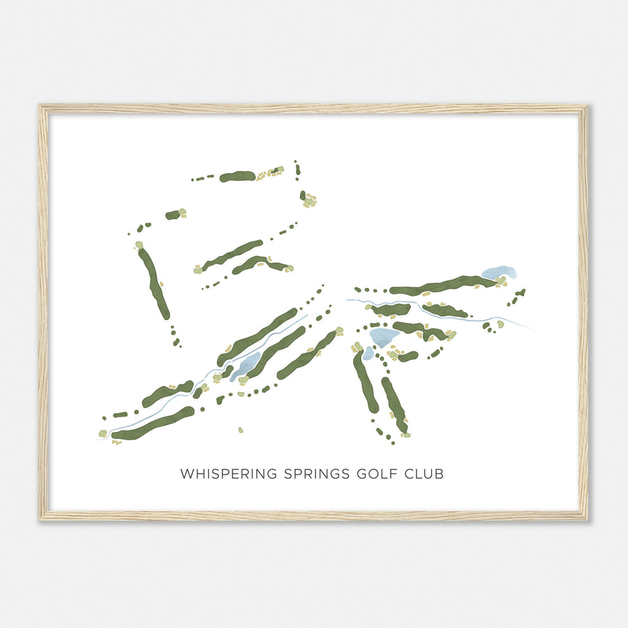 Print of Whispering Springs Golf Club Modern Map