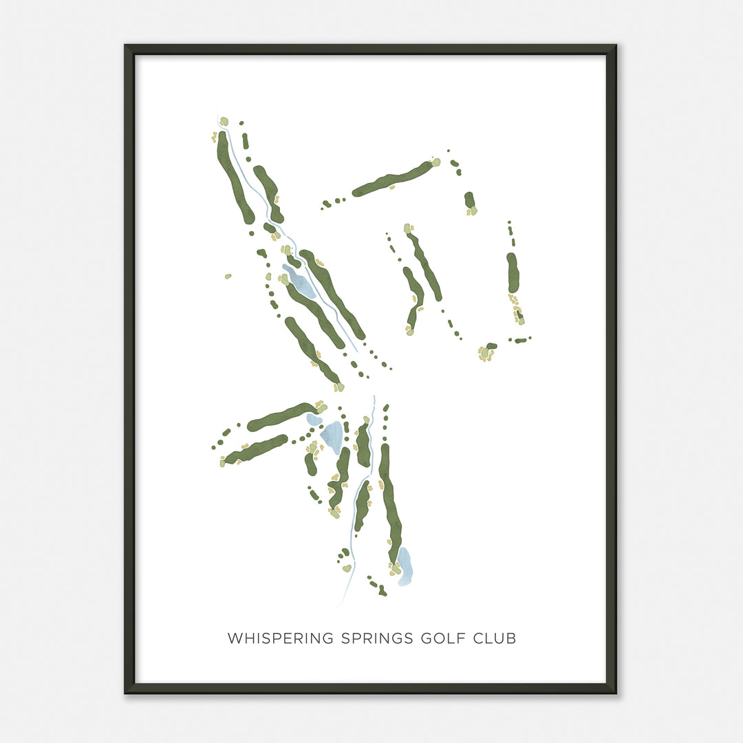Print of Whispering Springs Golf Club Modern Map