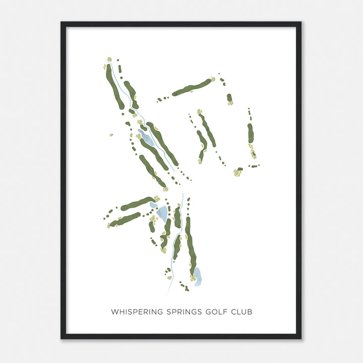 Print of Whispering Springs Golf Club Modern Map