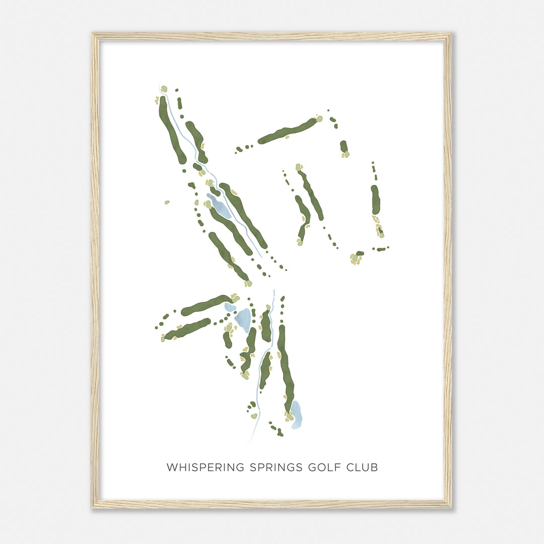 Print of Whispering Springs Golf Club Modern Map