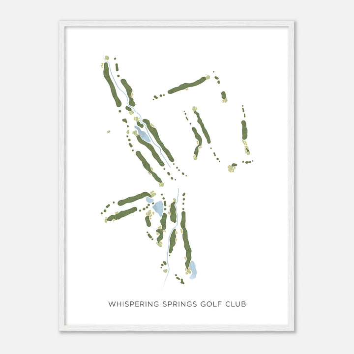 Print of Whispering Springs Golf Club Modern Map