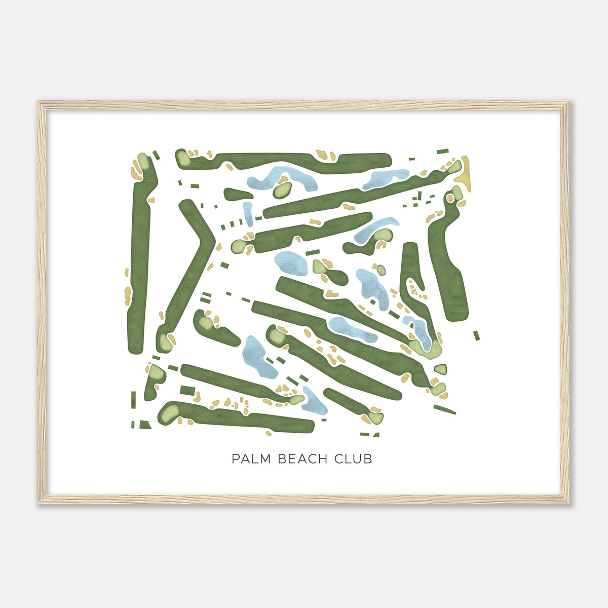 Print of Palm Beach Club Modern Map