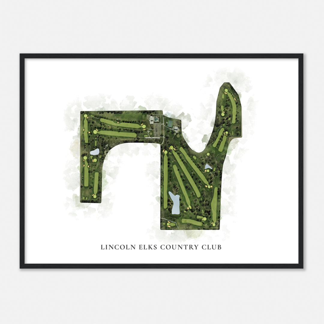 Print of Lincoln Elks Country Club Classic Map