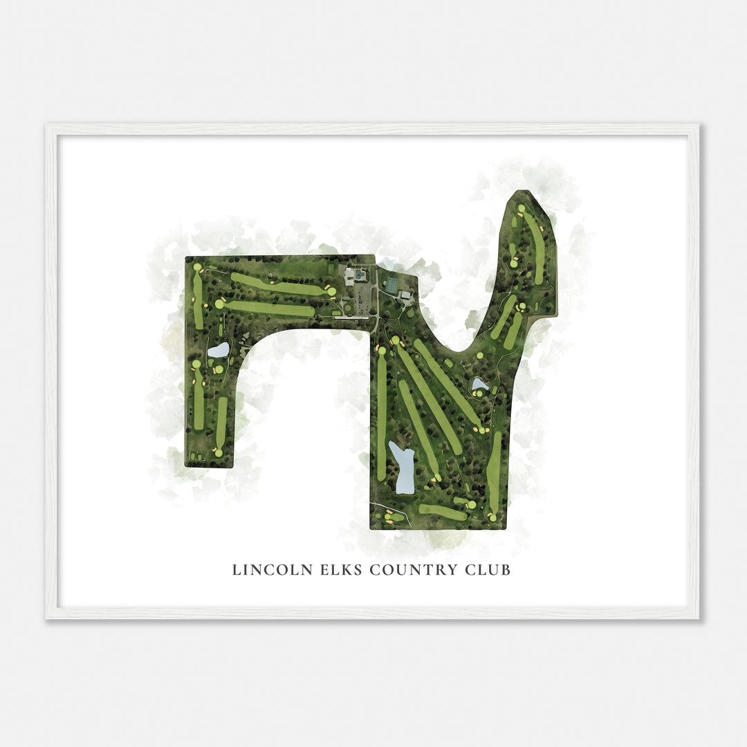 Print of Lincoln Elks Country Club Classic Map