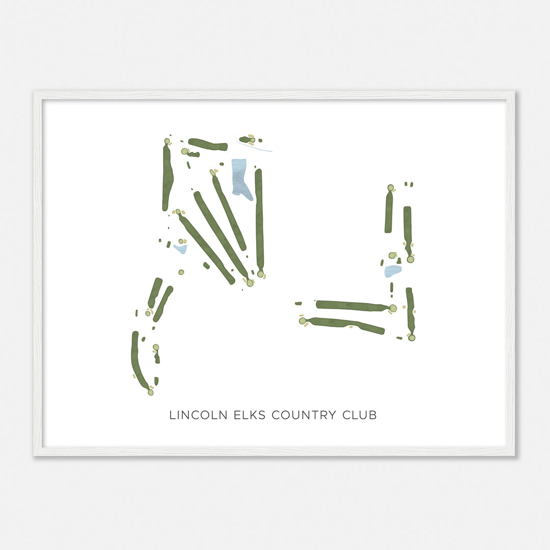 Print of Lincoln Elks Country Club Modern Map