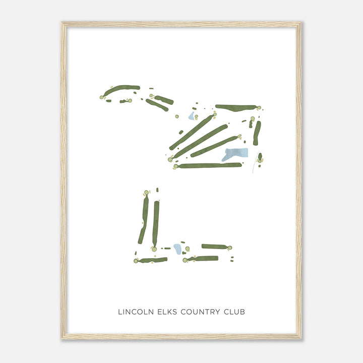 Print of Lincoln Elks Country Club Modern Map