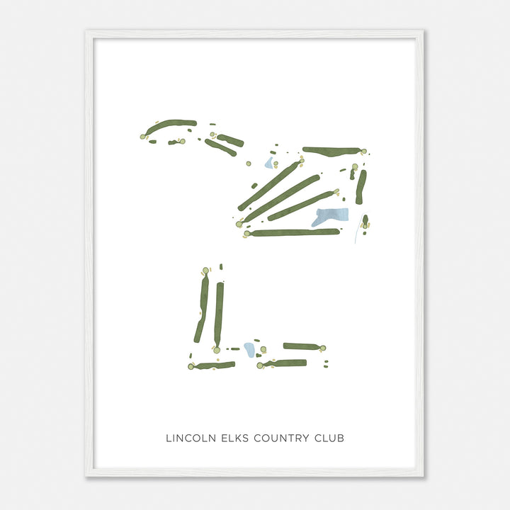 Print of Lincoln Elks Country Club Modern Map