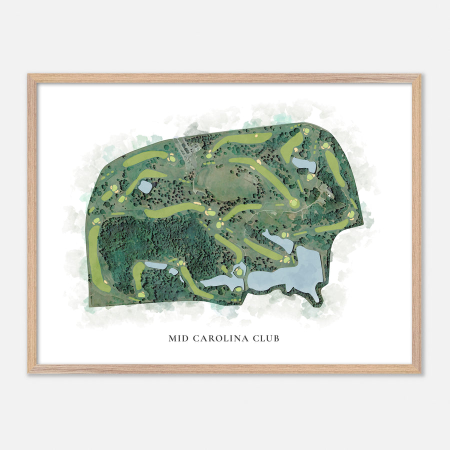 Print of Mid Carolina Club Classic Map