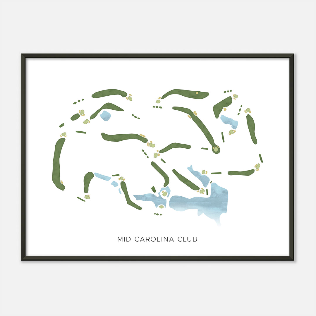 Print of Mid Carolina Club Modern Map