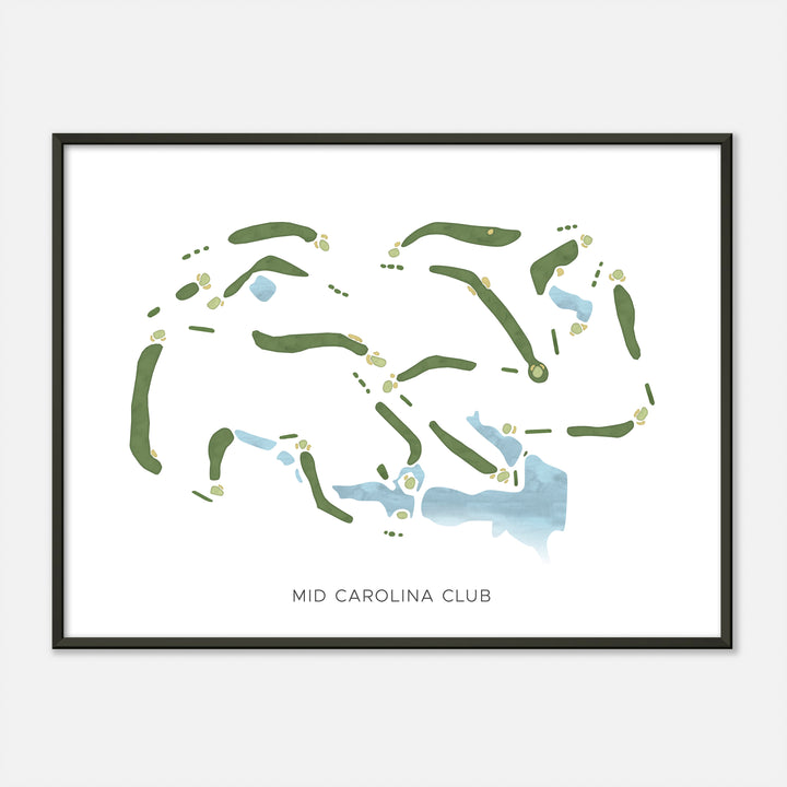 Print of Mid Carolina Club Modern Map