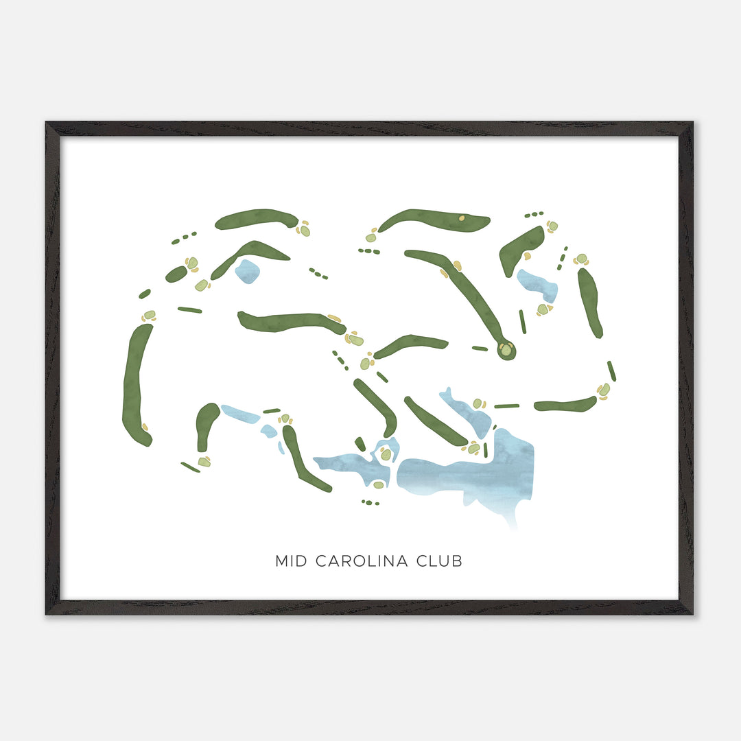 Print of Mid Carolina Club Modern Map