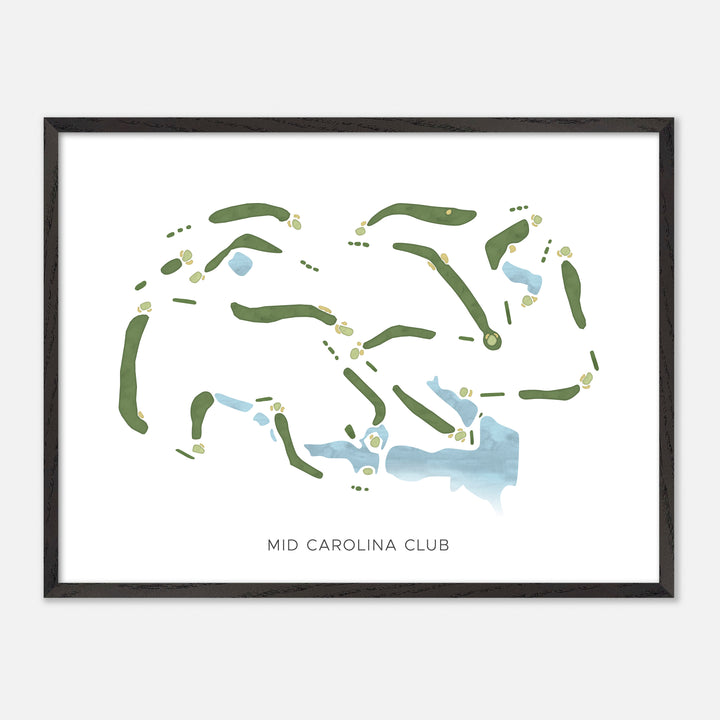Print of Mid Carolina Club Modern Map
