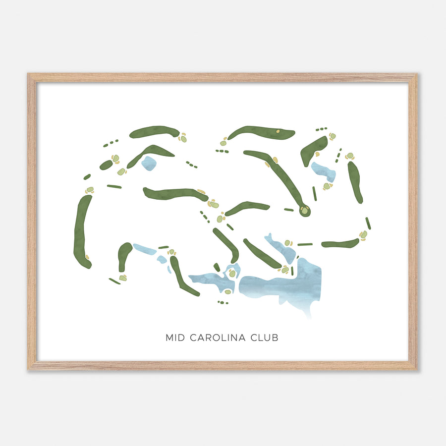 Print of Mid Carolina Club Modern Map