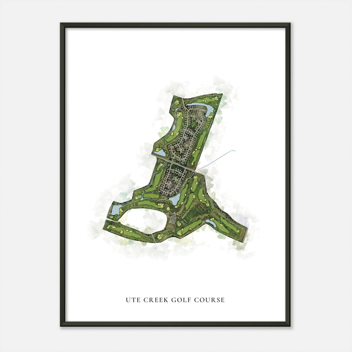 Print of Ute Creek Golf Course Classic Map