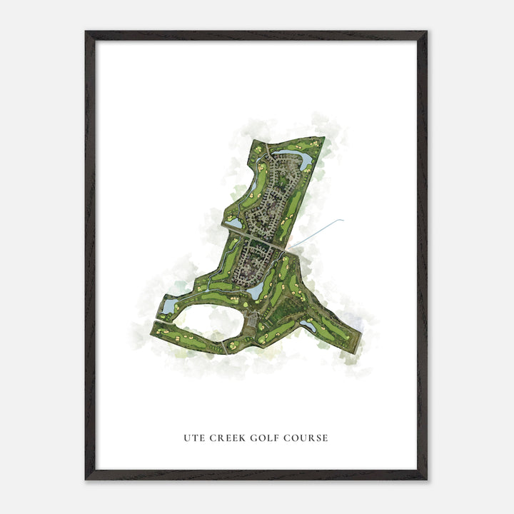 Print of Ute Creek Golf Course Classic Map