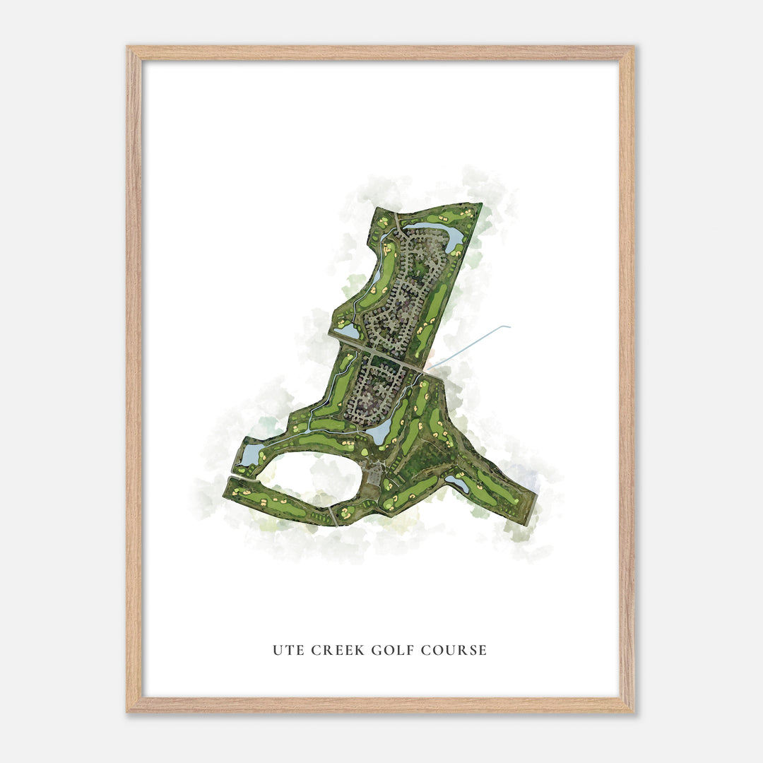 Print of Ute Creek Golf Course Classic Map