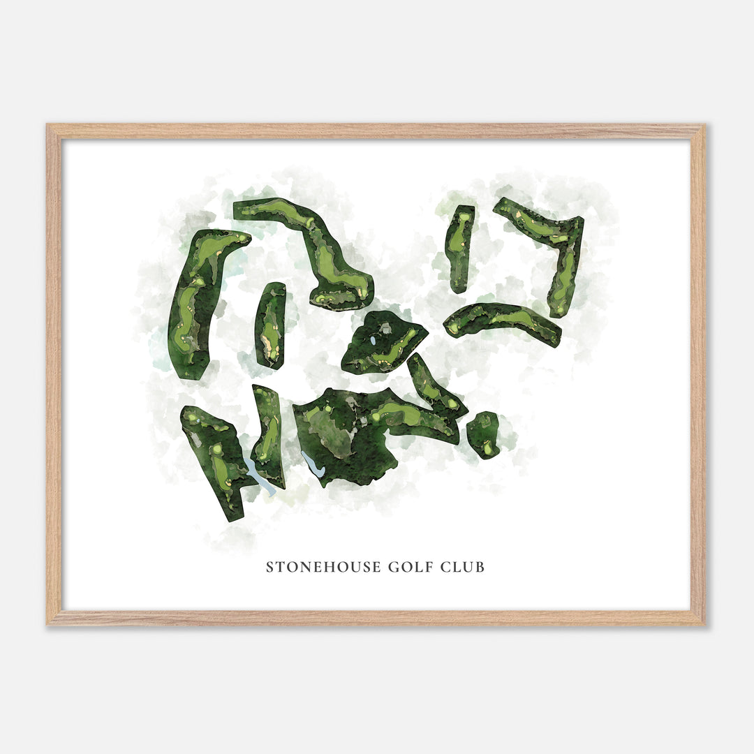 Print of Stonehouse Golf Club Classic Map