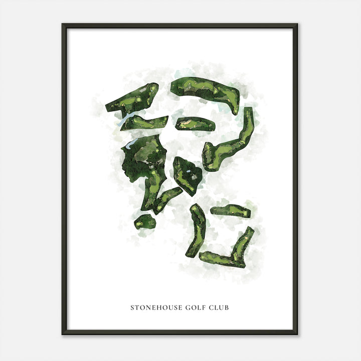 Print of Stonehouse Golf Club Classic Map