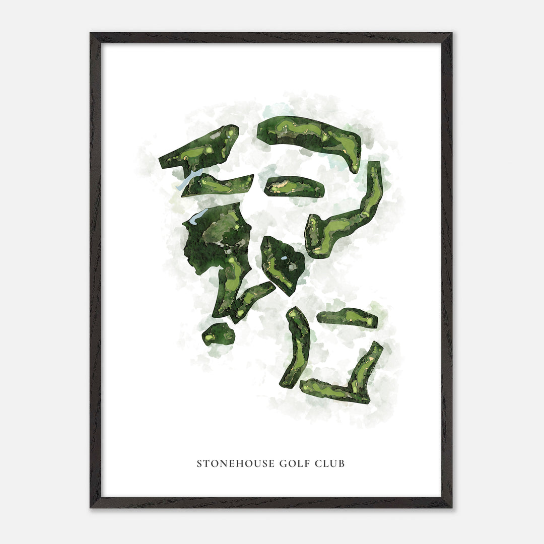 Print of Stonehouse Golf Club Classic Map