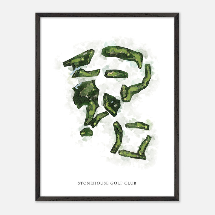 Print of Stonehouse Golf Club Classic Map