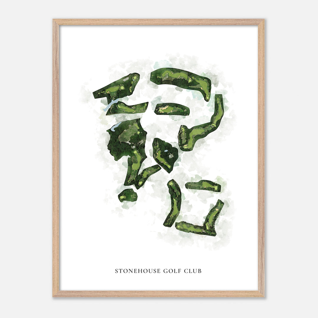 Print of Stonehouse Golf Club Classic Map