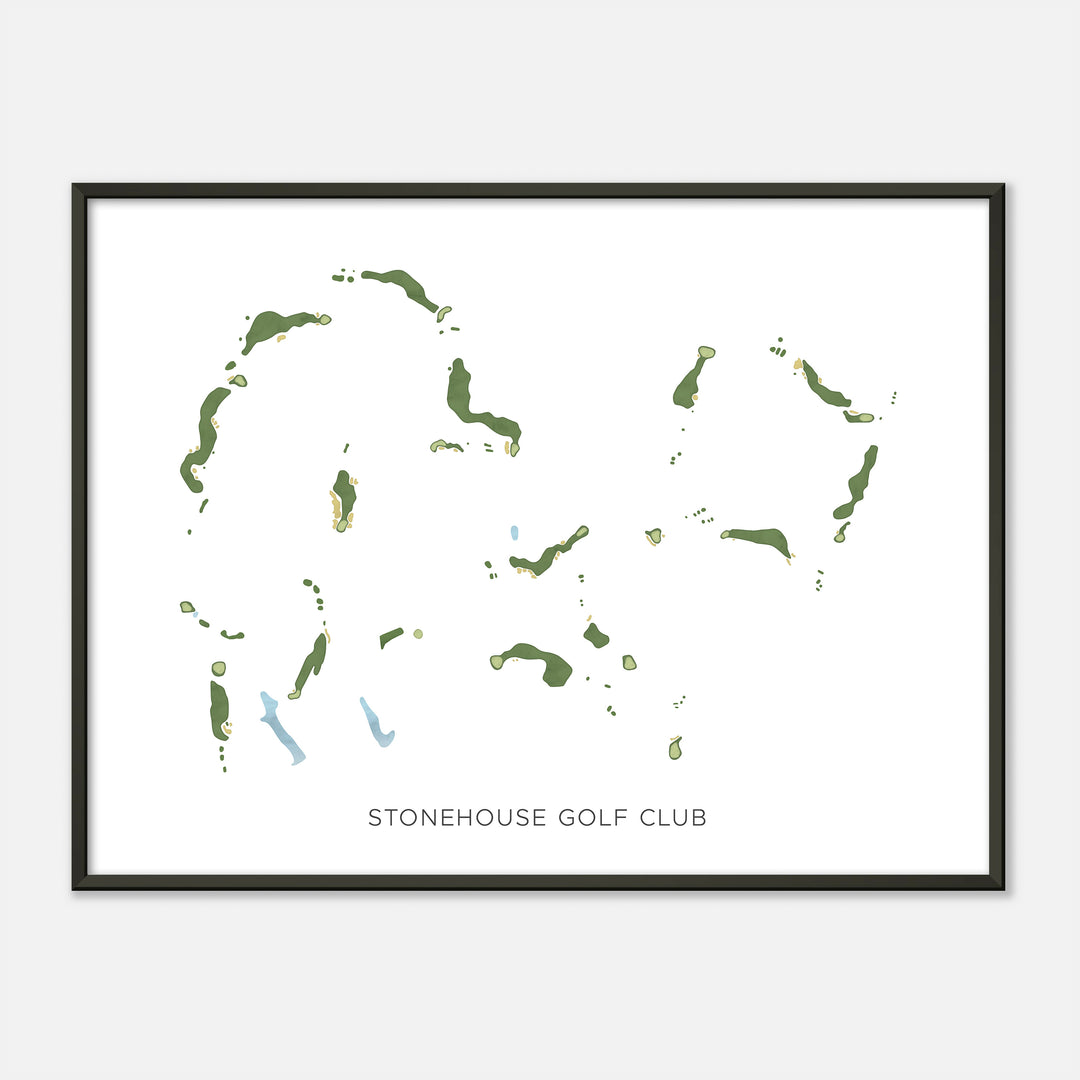 Print of Stonehouse Golf Club Modern Map