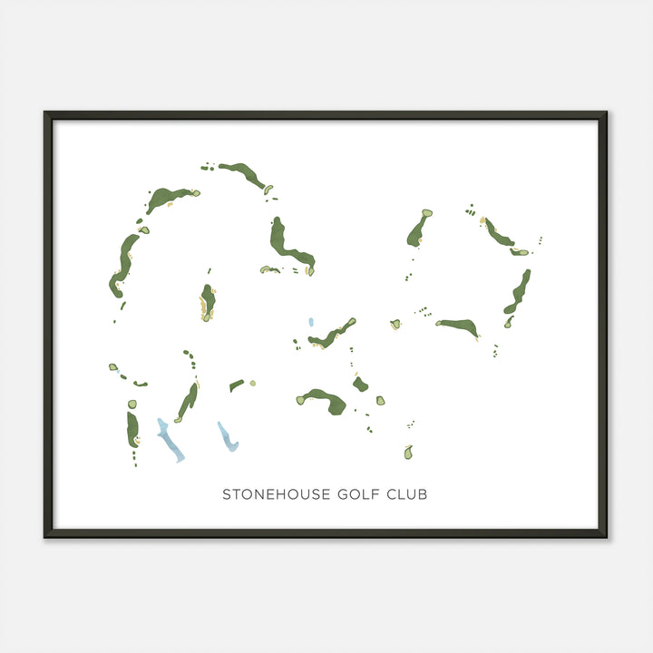 Print of Stonehouse Golf Club Modern Map