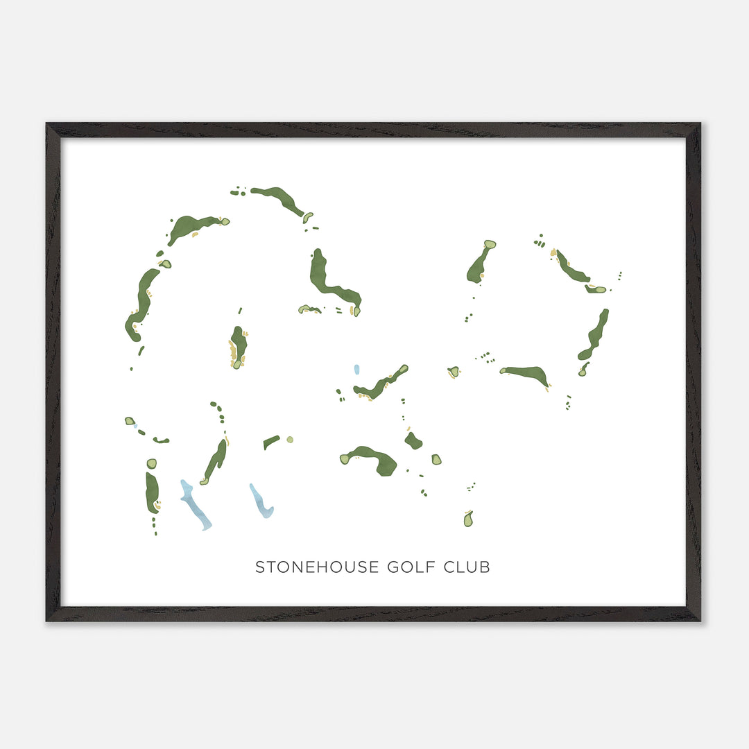 Print of Stonehouse Golf Club Modern Map
