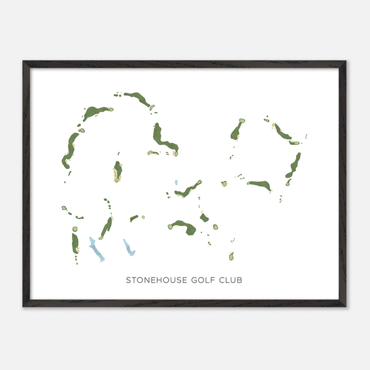 Print of Stonehouse Golf Club Modern Map