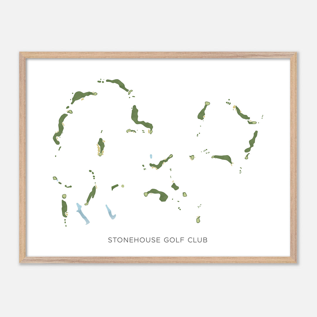 Print of Stonehouse Golf Club Modern Map
