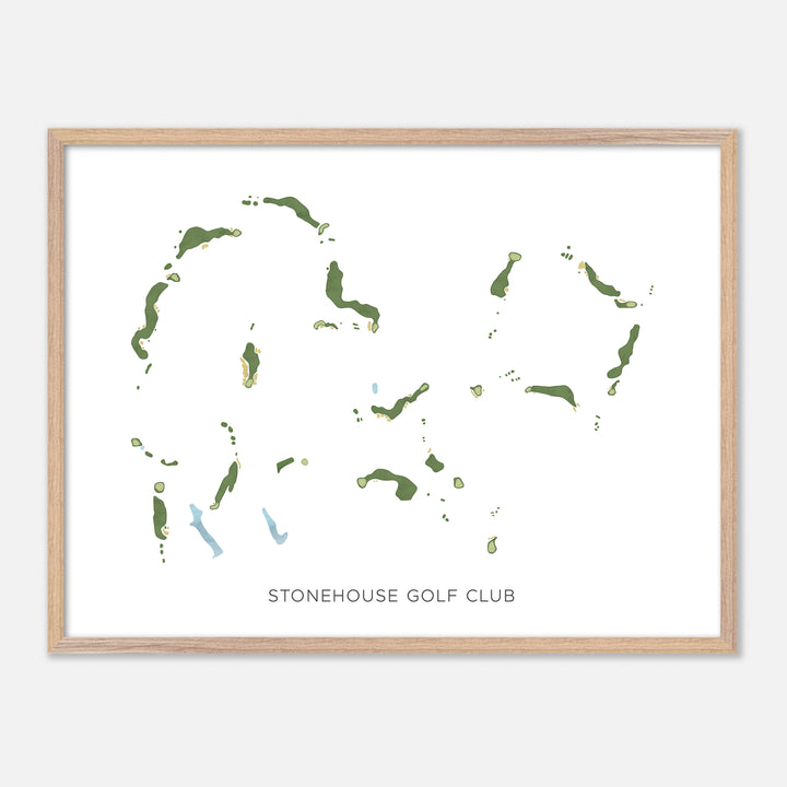 Print of Stonehouse Golf Club Modern Map