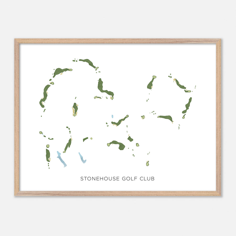 Print of Stonehouse Golf Club Modern Map