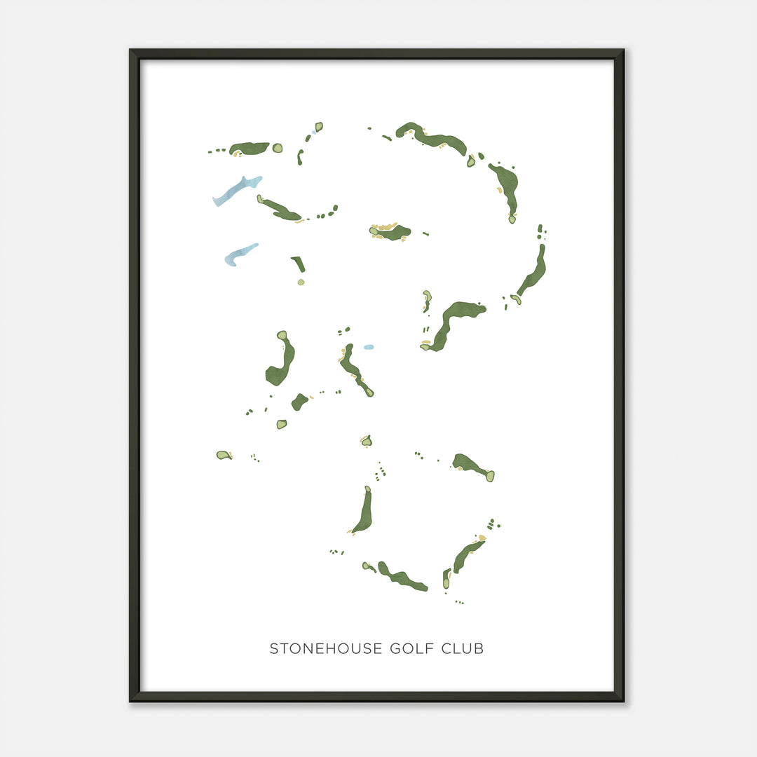 Print of Stonehouse Golf Club Modern Map