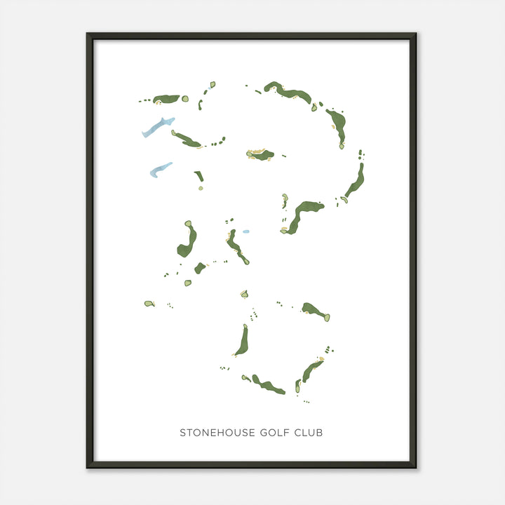 Print of Stonehouse Golf Club Modern Map