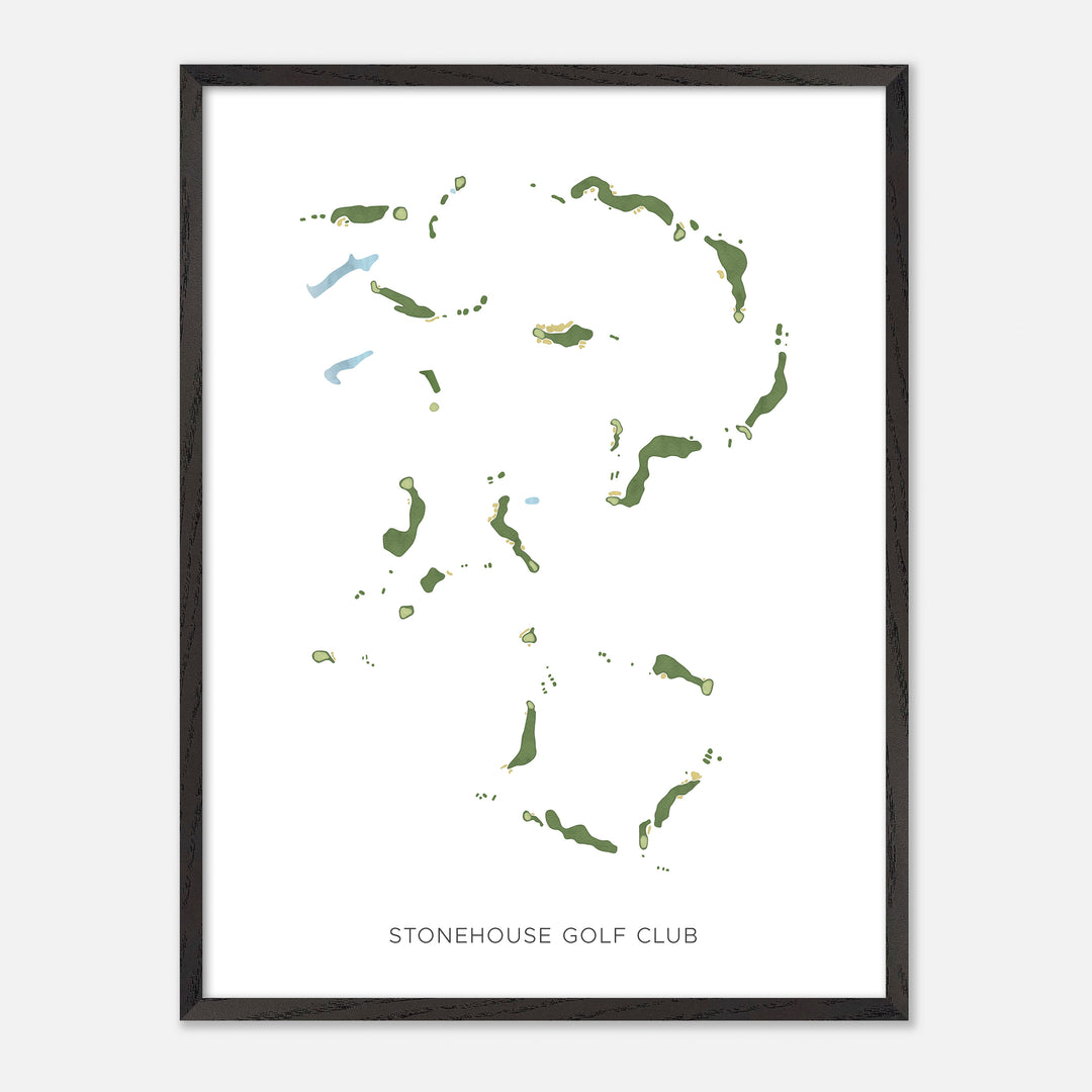 Print of Stonehouse Golf Club Modern Map