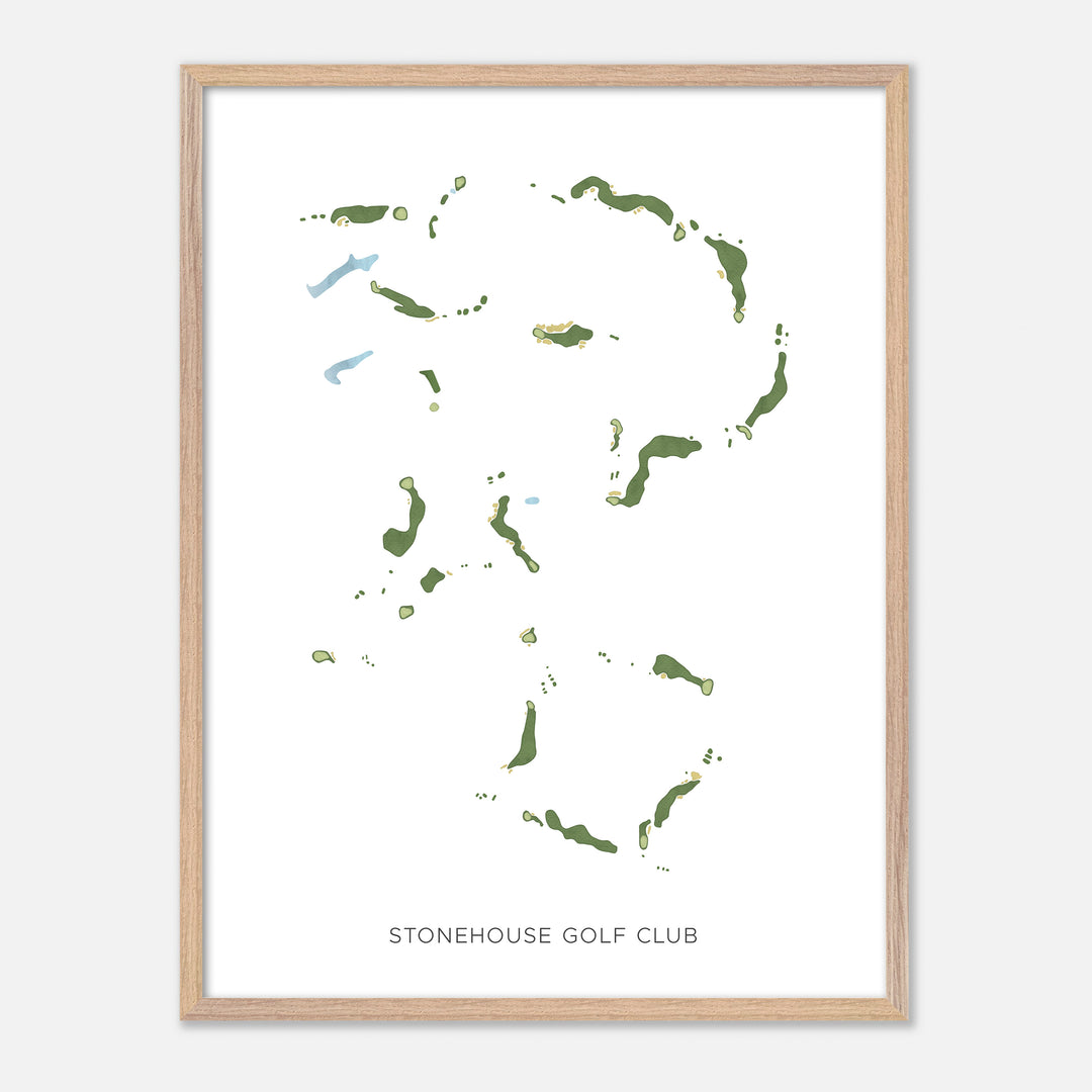 Print of Stonehouse Golf Club Modern Map