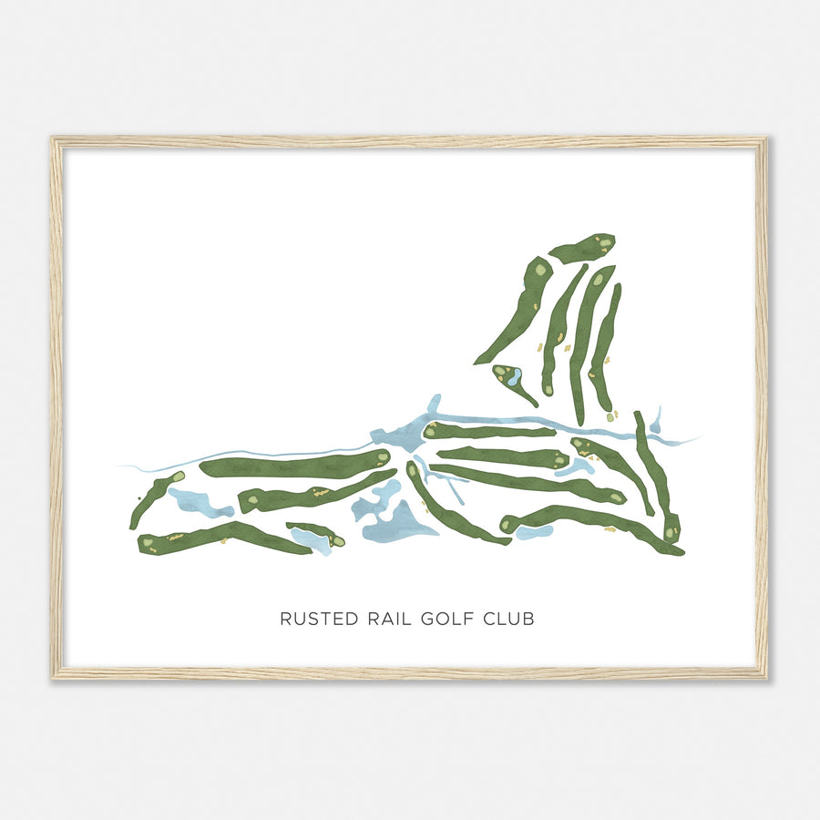 Print of Rusted Rail Golf Club Modern Map