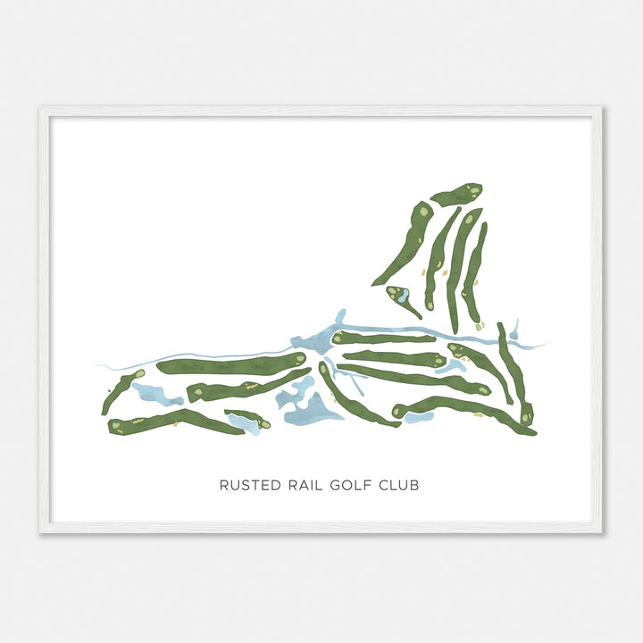 Print of Rusted Rail Golf Club Modern Map