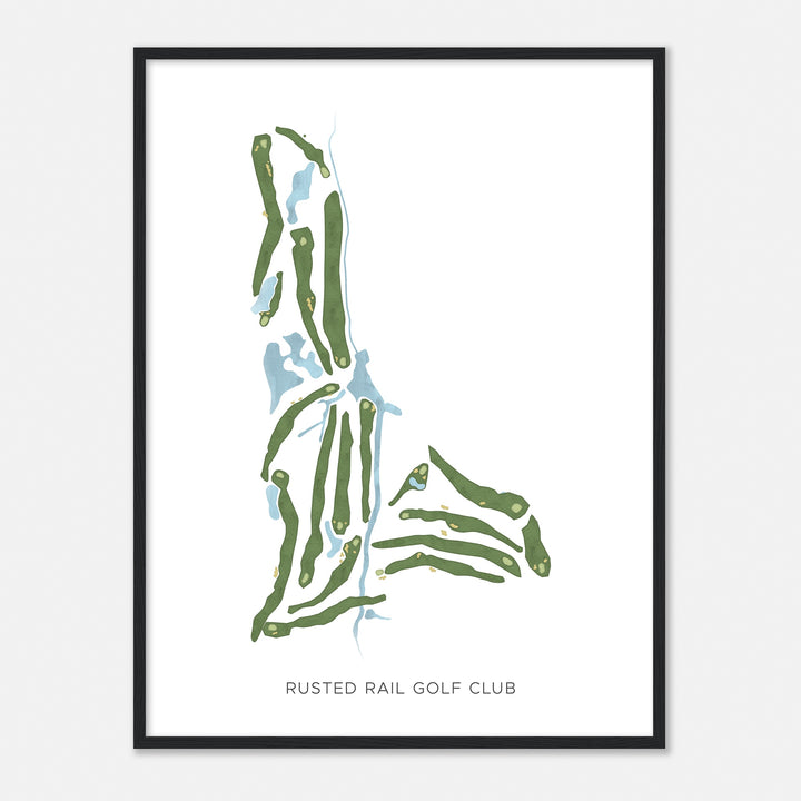 Print of Rusted Rail Golf Club Modern Map