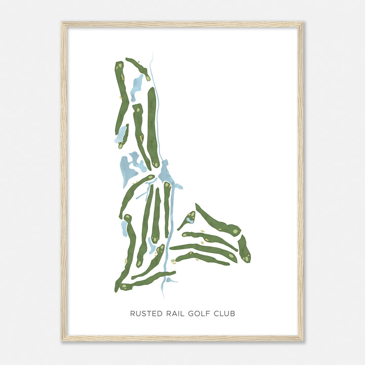 Print of Rusted Rail Golf Club Modern Map