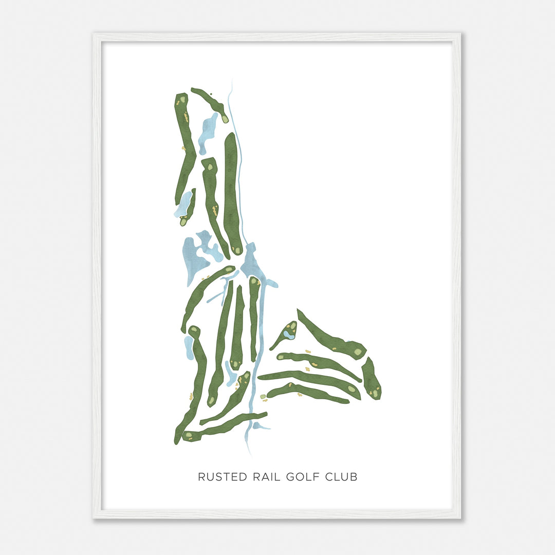 Print of Rusted Rail Golf Club Modern Map